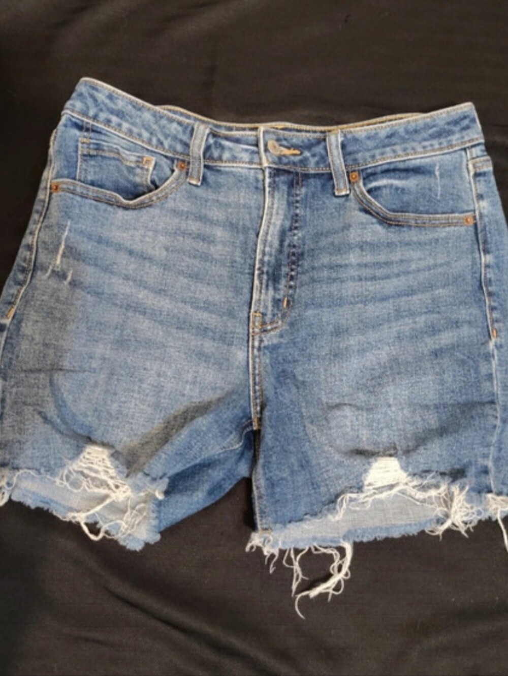 Old Navy Light Blue Distressed Denim Shorts 12